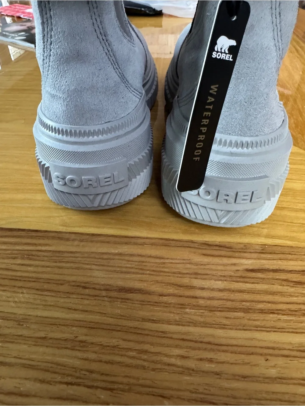 Sorel Waterproof Suede Chelsea Ankle Boots Gray Women’s Size 8.5 NWT